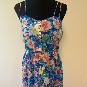 Mini Floral Sun Dress, Size Large